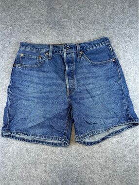 Levis 501 Denim Shorts Men's W31 Jorts Dark Wash Western Skate Punk Grunge Alt